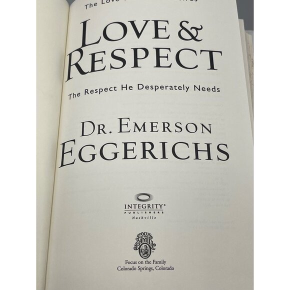 Love &amp; Respect Focus on the Family Book Dr. Emerson Eggerichs hardcover READ - Picture 5 of 7